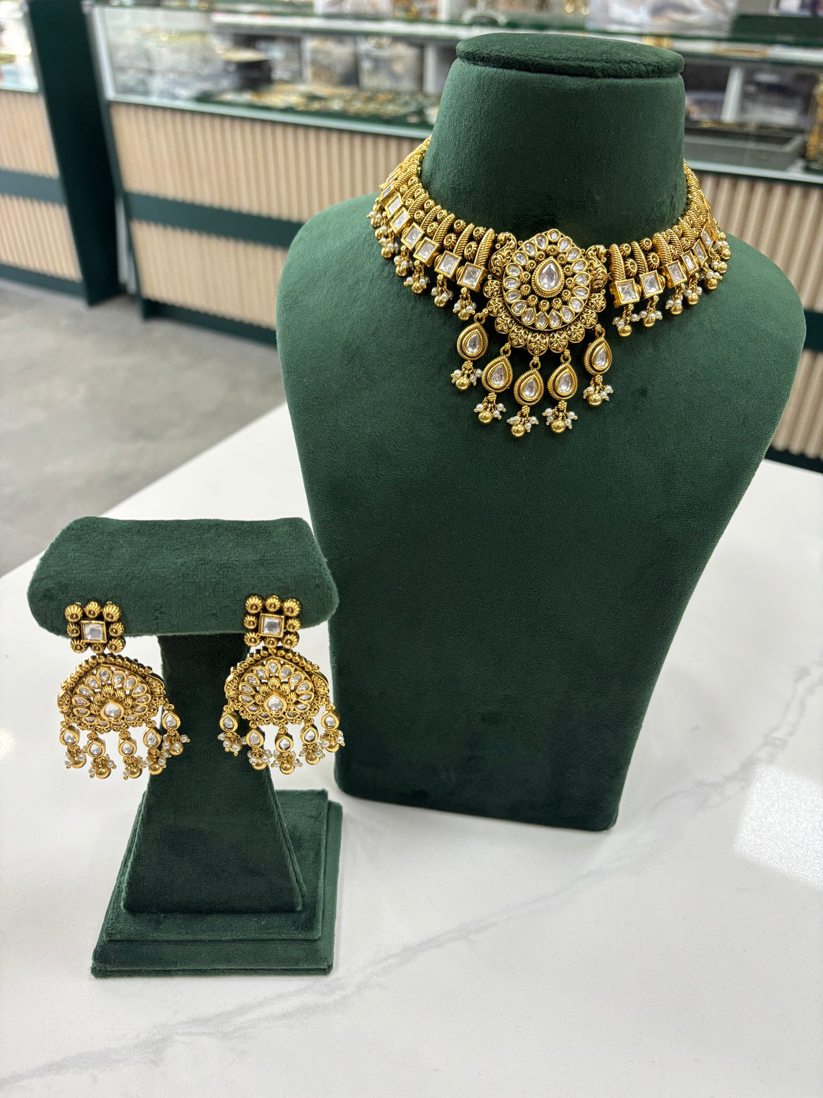 Premium Gold Plated Kundan Set