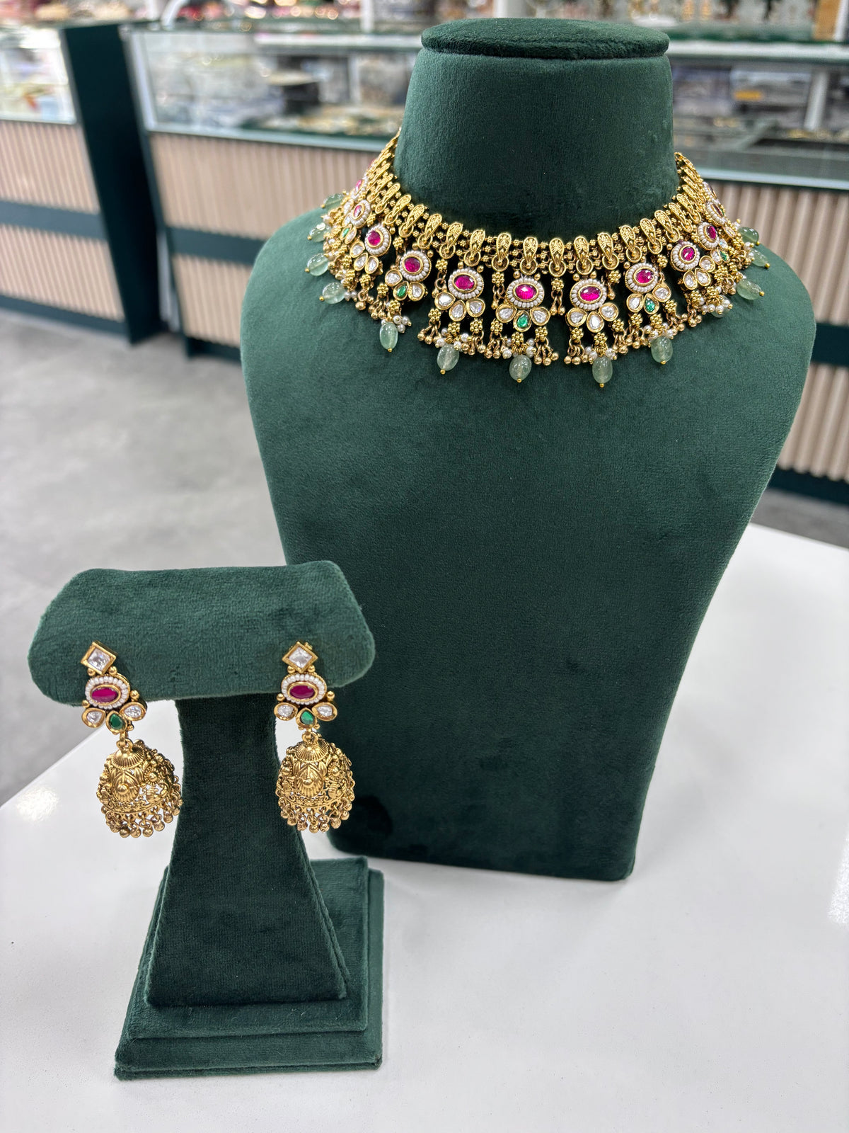 Premium Gold Plated Kundan Set